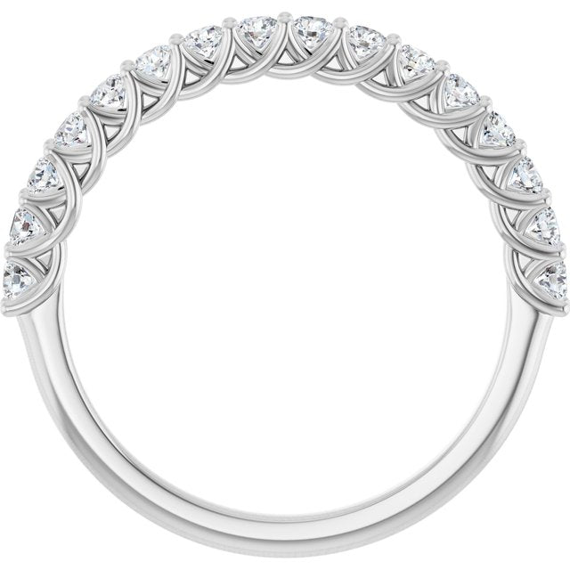 14K White 1/2 CTW Lab-Grown Diamond Anniversary Band