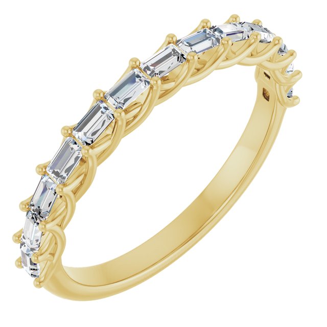 14K Yellow 3/8 CTW Natural Diamond Anniversary Band