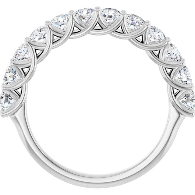 14K White 1 CTW Lab-Grown Diamond Anniversary Band