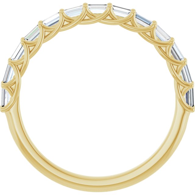 14K Yellow 3/8 CTW Natural Diamond Anniversary Band