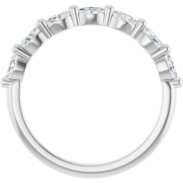 14k White 1/3 Ctw Natural Diamond Anniversary Band