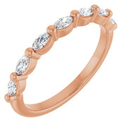 14k Rose 1/3 Ctw Natural Diamond Anniversary Band