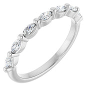 14k White 1/3 Ctw Natural Diamond Anniversary Band