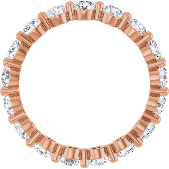 14k Rose 1 3/4 Ctw Natural Diamond Eternity Band