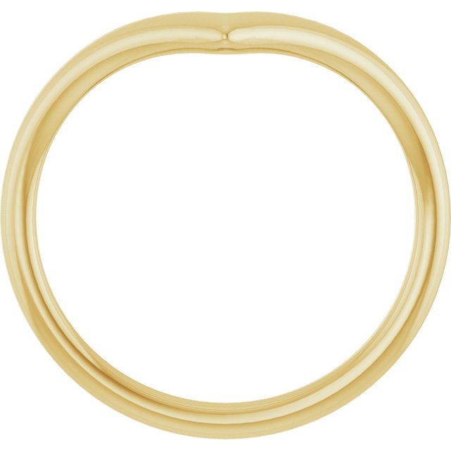 14K Yellow Contour Band