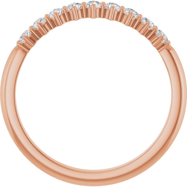 14K Rose 1/4 CTW Natural Diamond Anniversary Band