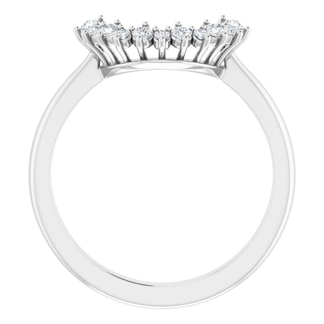 14K White 1/6 CTW Natural Diamond Matching Band