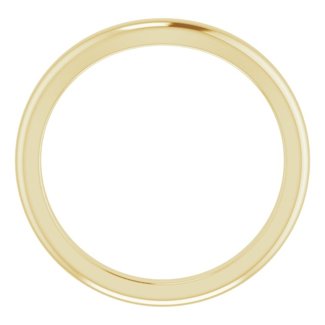 14K Yellow Band for 8 x 6 mm Oval Ring