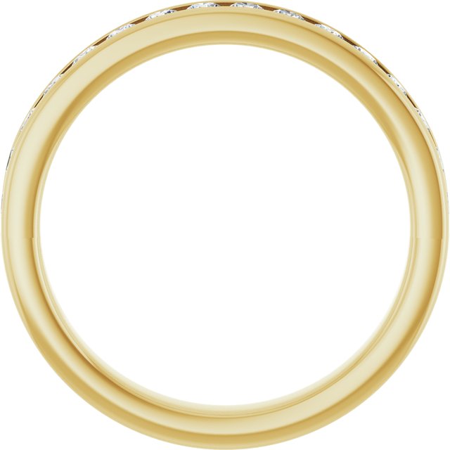 14K Yellow 1/2 CTW Lab-Grown Diamond Anniversary Band