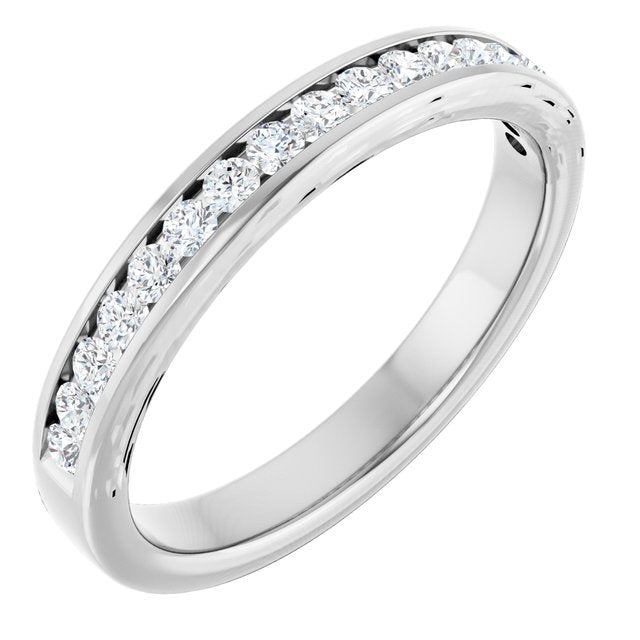 14k White 1/4 Ctw Natural Diamond Anniversary Band