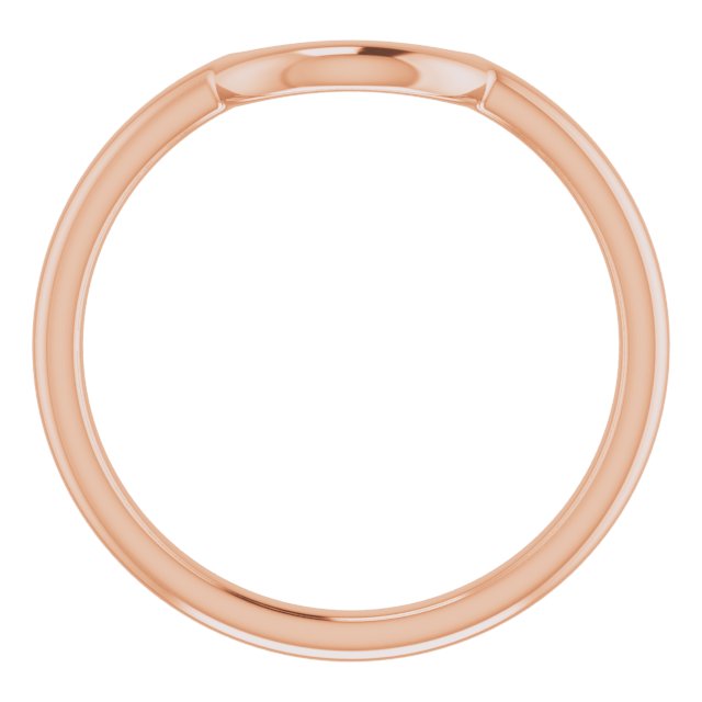 14K Rose 6 mm Contour Band