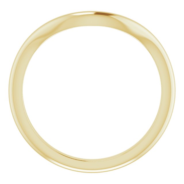 18K Yellow 9 x 7 mm Oval Band