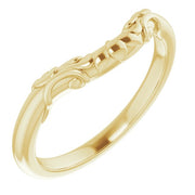 14K Yellow Band for 11 x 9 mm Oval Ring