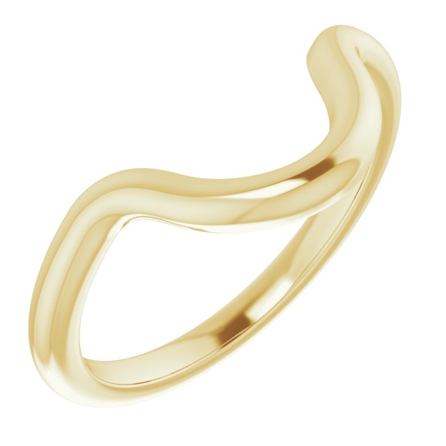 14k Yellow Band For 14 X 10 Mm Oval Ring