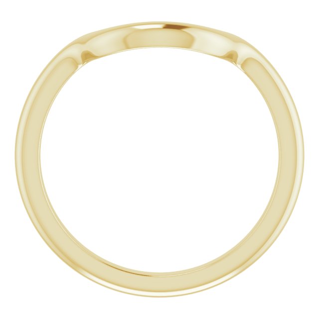 14k Yellow Band For 12 X 10 Mm Oval Ring