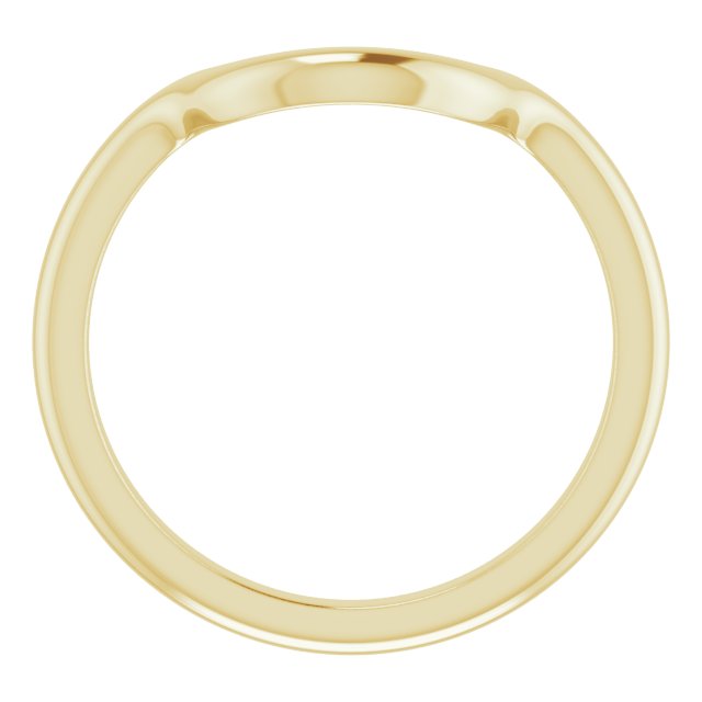 14k Yellow Band For 11 X 9 Mm Oval Ring