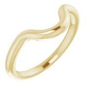 14k Yellow Band For 7 X 5 Mm Oval Ring