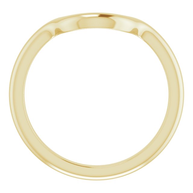 14k Yellow Band For 7 X 5 Mm Oval Ring