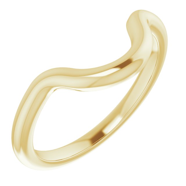 14k Yellow Band For 11 X 9 Mm Oval Ring