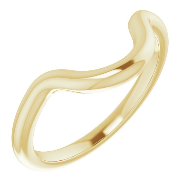 14k Yellow Band For 12 X 10 Mm Oval Ring