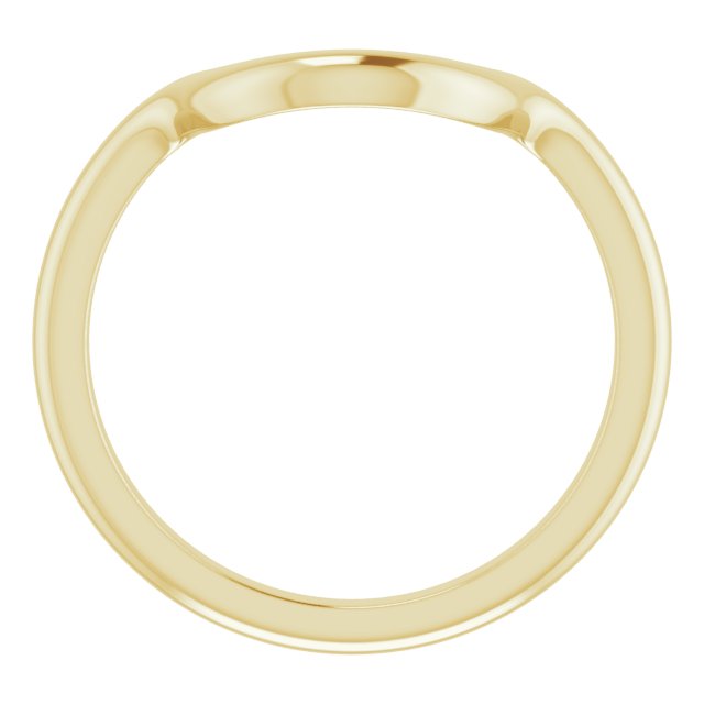 14k Yellow Band For 14 X 10 Mm Oval Ring