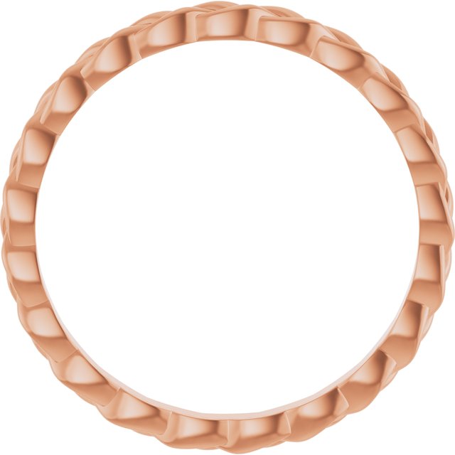 14k Rose 2 Mm Woven Band Size 7