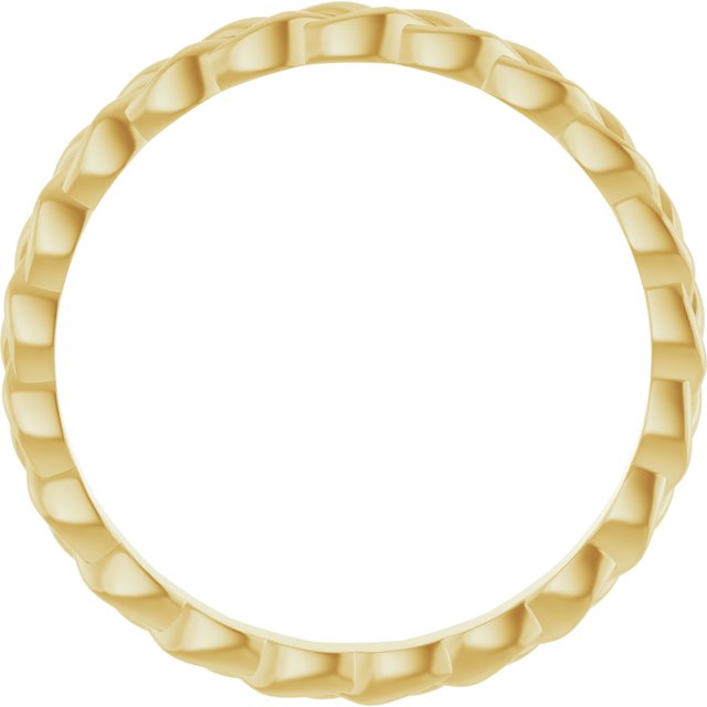 14k Yellow 2 Mm Woven Band Size 7