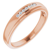 14K Rose 1/10 CTW Natural Diamond Band