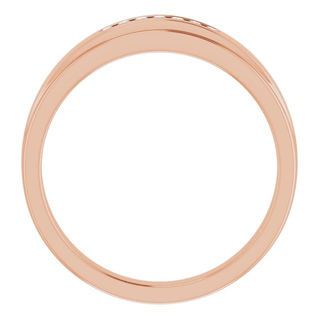14K Rose 1/10 CTW Natural Diamond Band