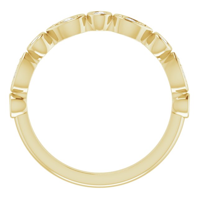 14K Yellow 1/5 CTW Natural Diamond Anniversary Band