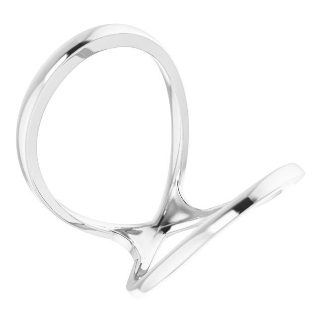 14k White Freeform Ring