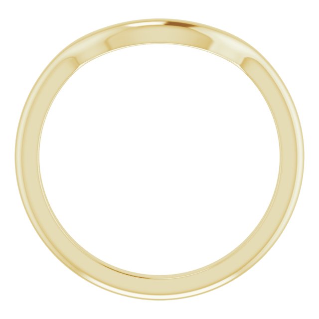 14K Yellow Band for 8x6 mm Oval Ring