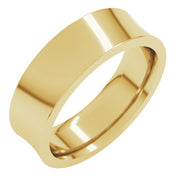14K Yellow 6 mm Concave Comfort Fit Band Size 6