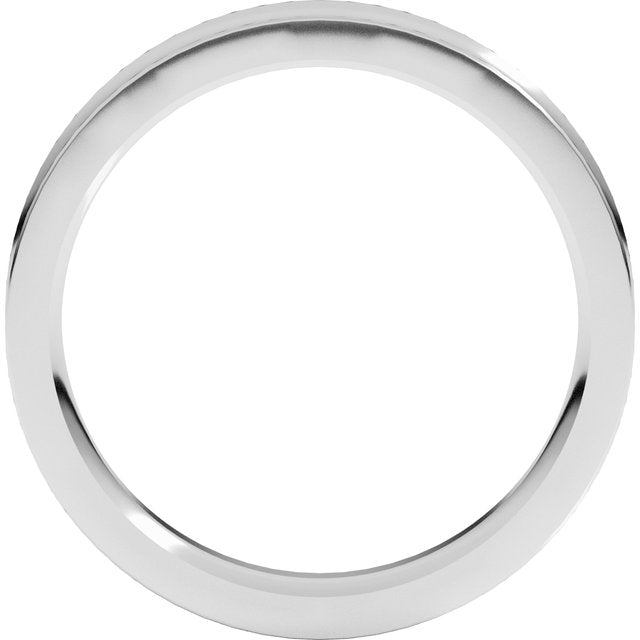 14K White 4 mm Concave Comfort Fit Band Size 9