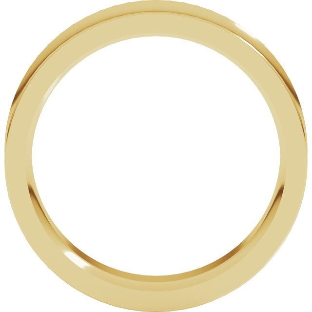 14K Yellow 6 mm Concave Comfort Fit Band Size 4