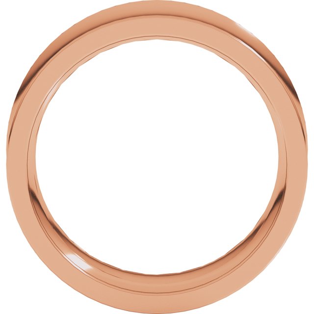 14K Rose 8 mm Concave Comfort Fit Band Size 7