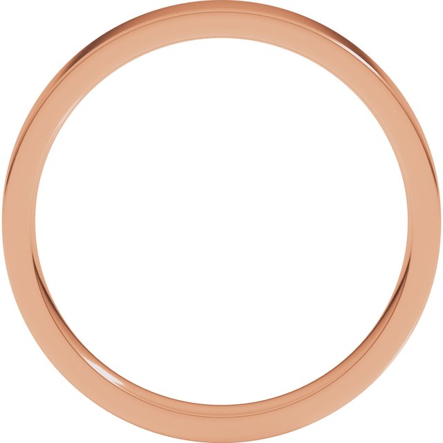 14K Rose 3 mm Flat Comfort Fit Light Band Size 9.5