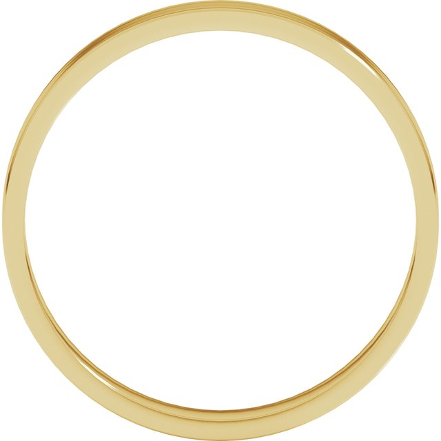 14k Yellow 3 Mm Flat Ultra-light Band Size 7.5