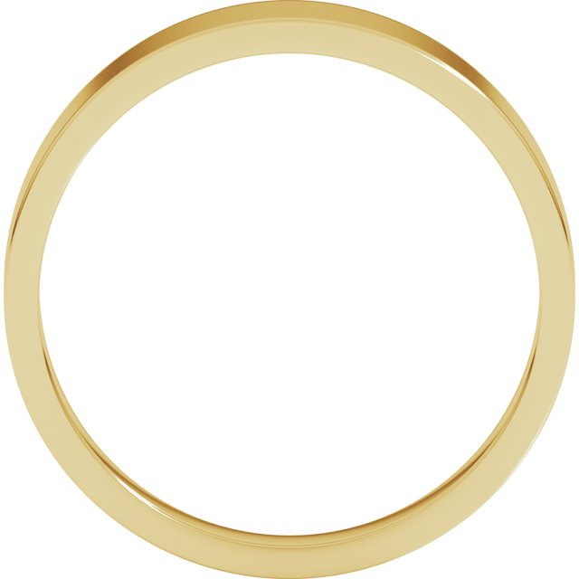 14K Yellow 5 mm Flat Tapered Band Size 6.5