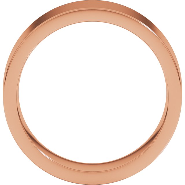 14K Rose 7 mm Flat Comfort Fit Band Size 9