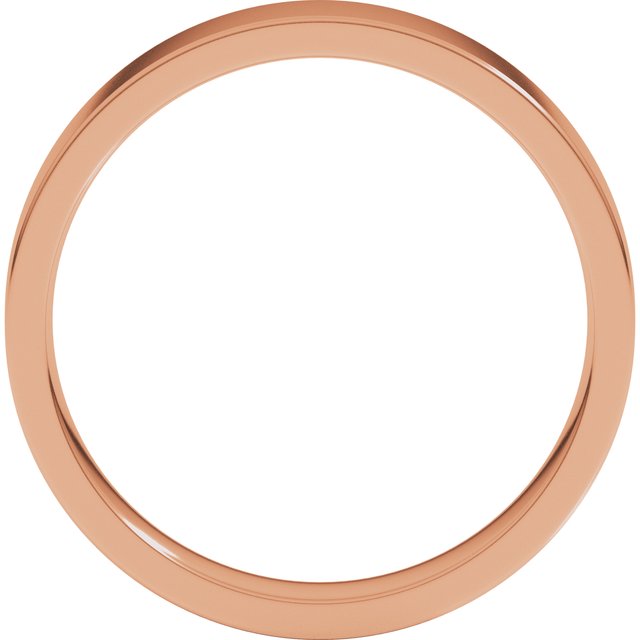 14K Rose 4 mm Flat Comfort Fit Light Band Size 4