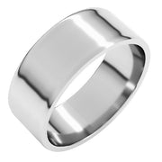14K White 7 mm Flat Ultra-Light Band Size 6.5