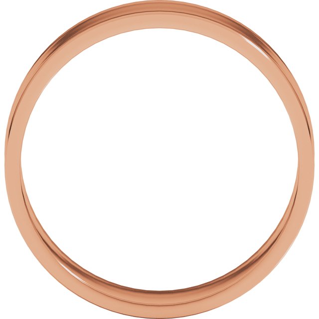 18K Rose 6 mm Flat Ultra-Light Band Size 6
