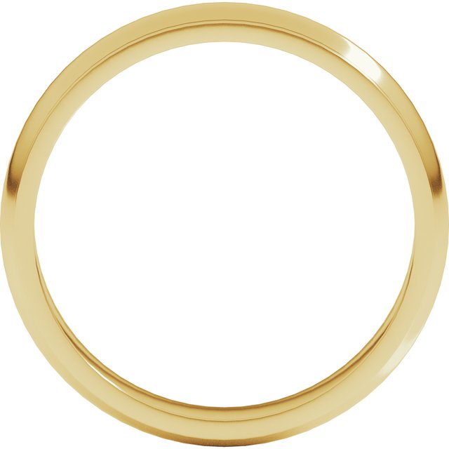 18K Yellow 4 mm Half Round Edge Band Size 10