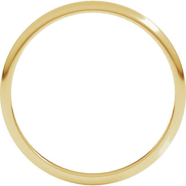 14K Yellow 1.5 mm Half Round Light Band Size 6.5