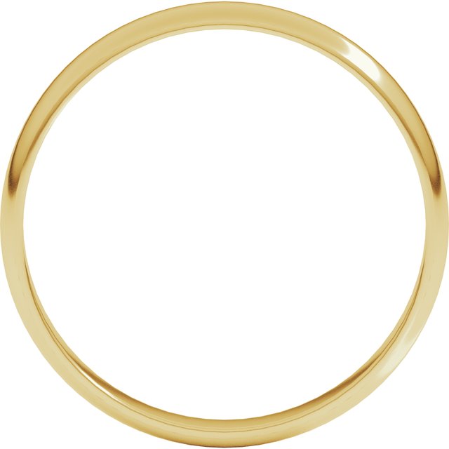 14K Yellow 3 mm Half Round Ultra-Light Band Size 8