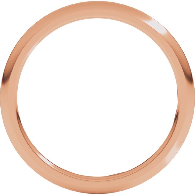 14k Rose 1.5 Mm Half Round Comfort Fit Band Size 6