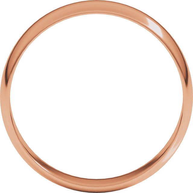 18k Rose 5 Mm Ultra-lightweight Half Round Band Size 7.5