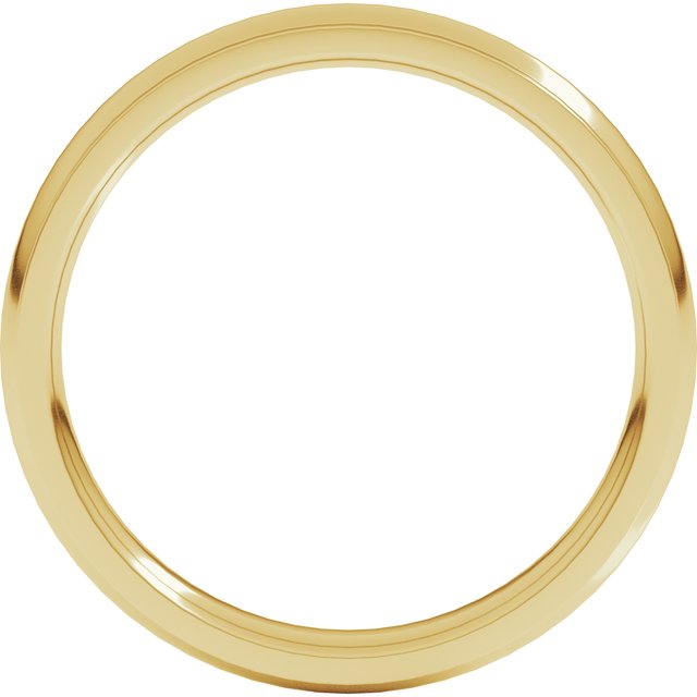 14K Yellow 3 mm Comfort Fit Edge Band Size 6