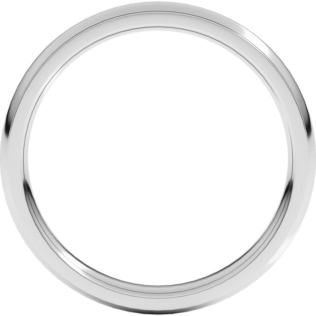 18K White 3 mm Comfort Fit Edge Band Size 7